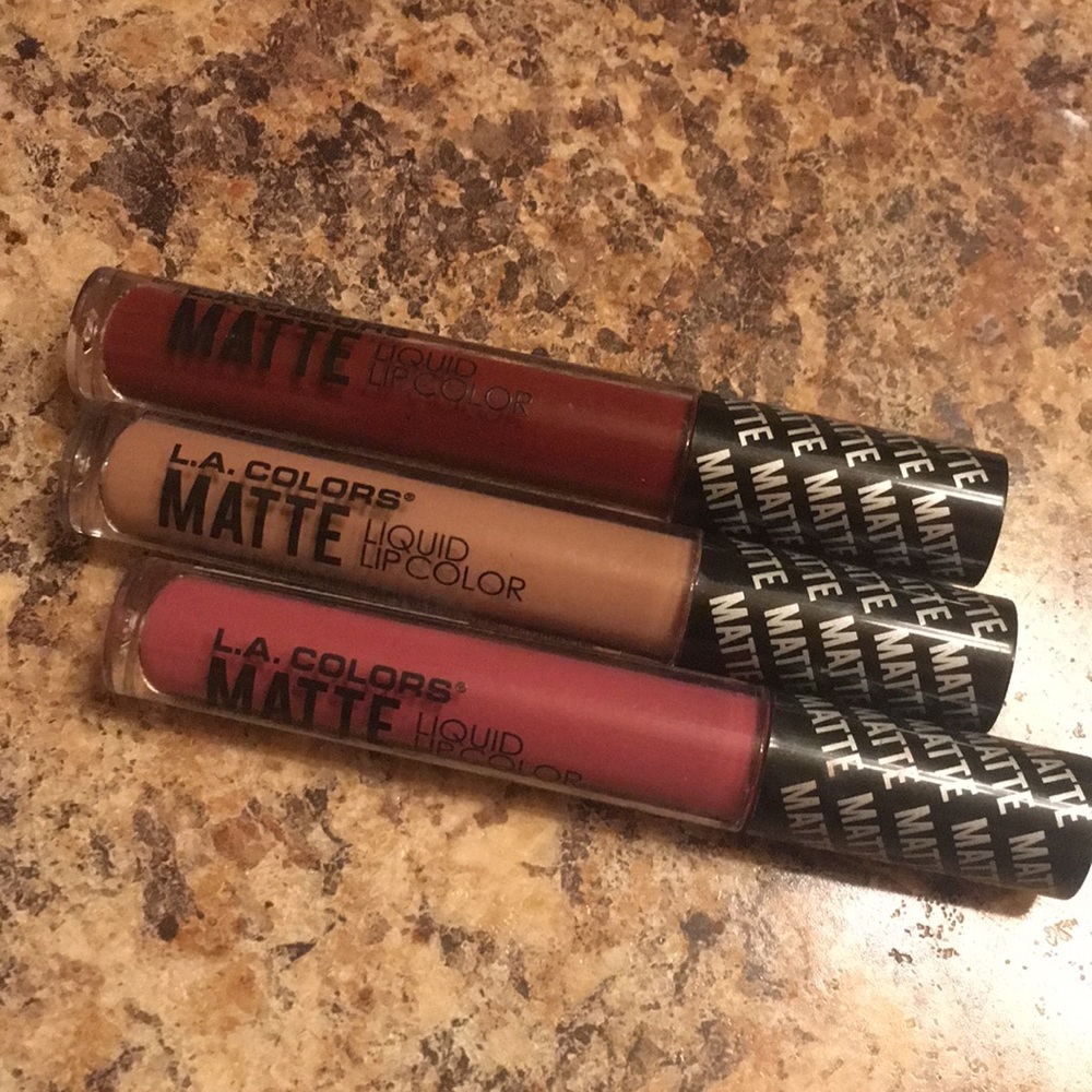 Three unused liquid lipsticks